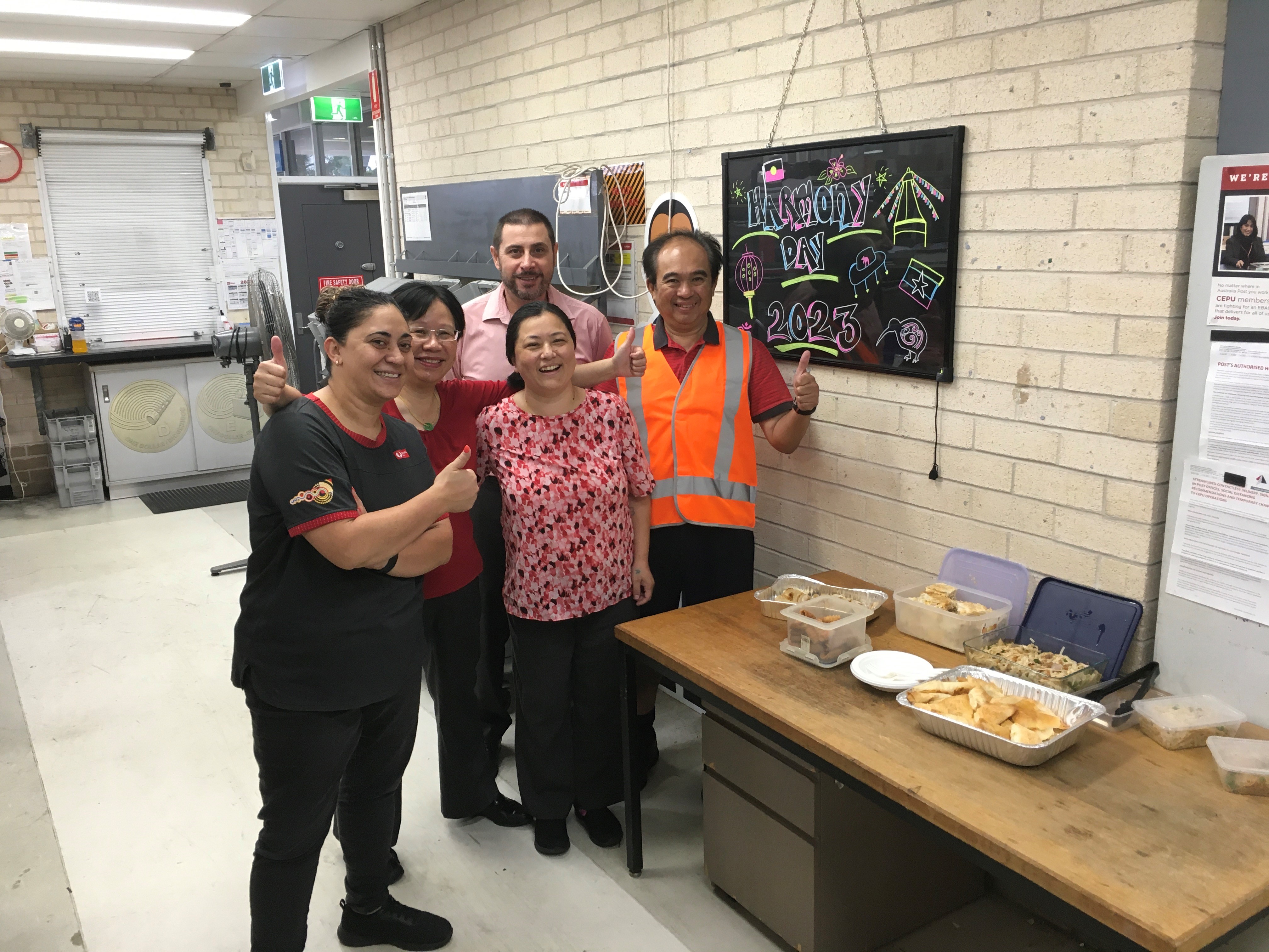 Caringbah BC team celebrating Harmony Week