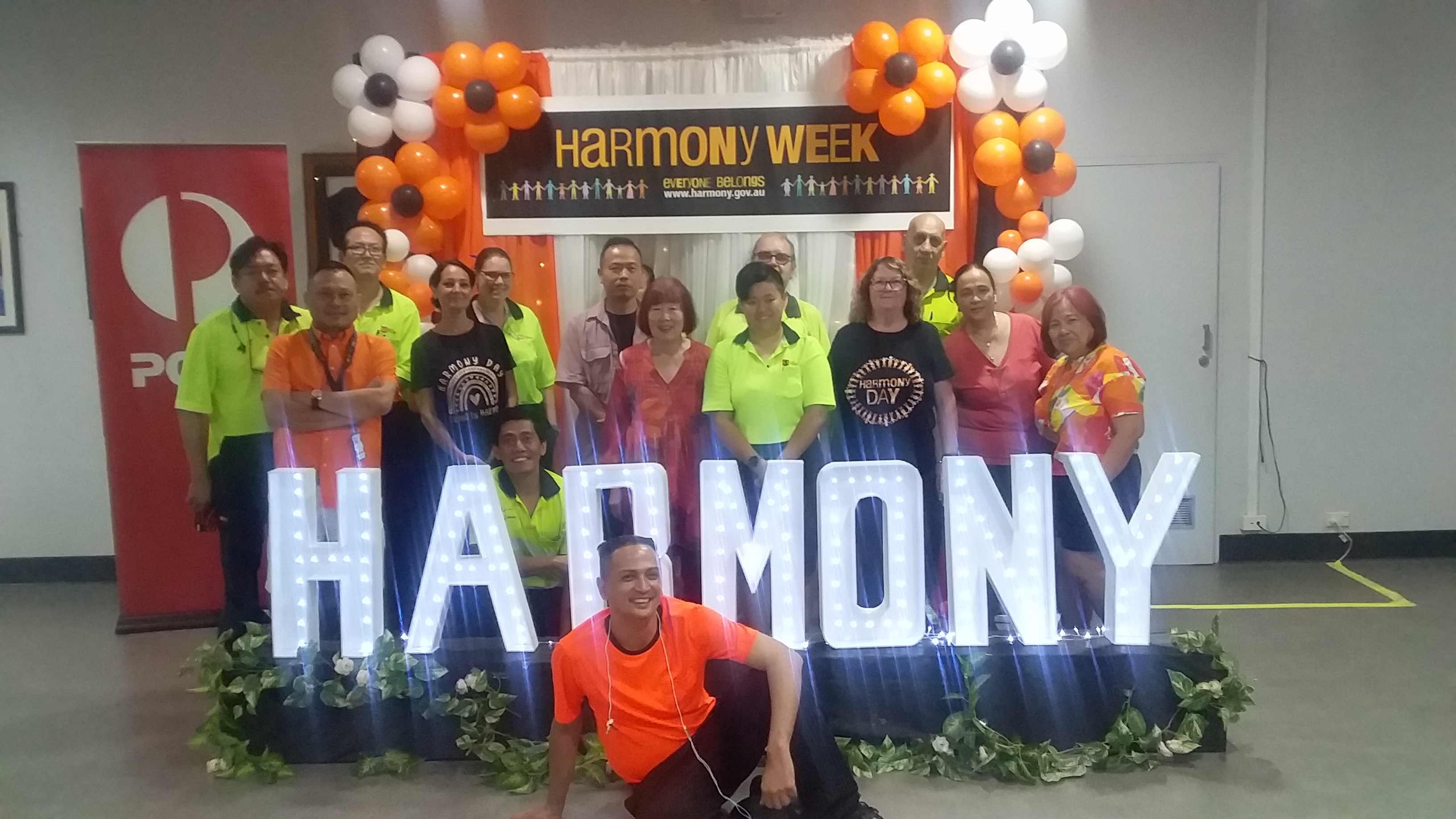 Strathfield Delivery Nightshift team enjoying Harmony Week 